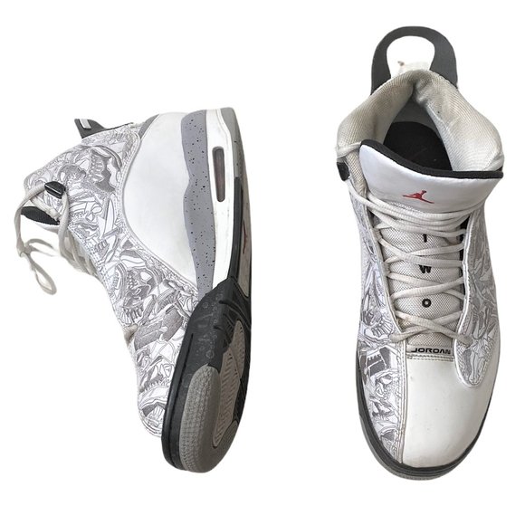 Nike Air Jordan Men\'s Size 12 White Cement Dub Zero High Top Lace Up main image 9